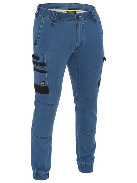 Bisley Flex And Move™ Stretch Denim Cargo Cuffed Pants (BPC6335)