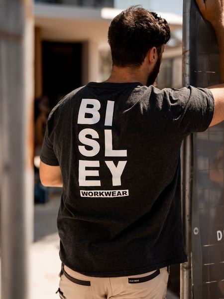 Bisley Cotton Vertical Logo Tee (BKT091)