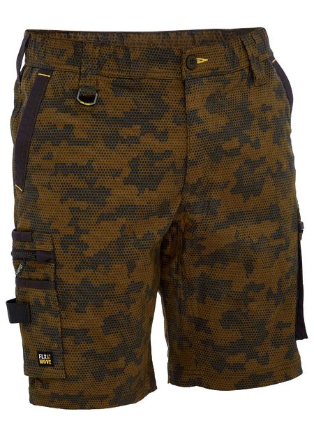 Bisley Flx & Move Stretch Canvas Camo Cargo Short - Limited Edition (BSHC1337)