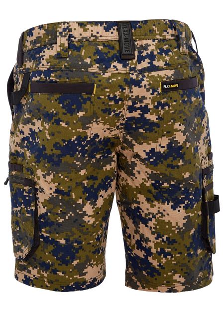 Bisley Flx & Move Stretch Canvas Camo Cargo Short - Limited Edition (BSHC1337)