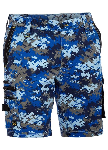 Bisley Flx & Move Stretch Canvas Camo Cargo Short - Limited Edition (BSHC1337)