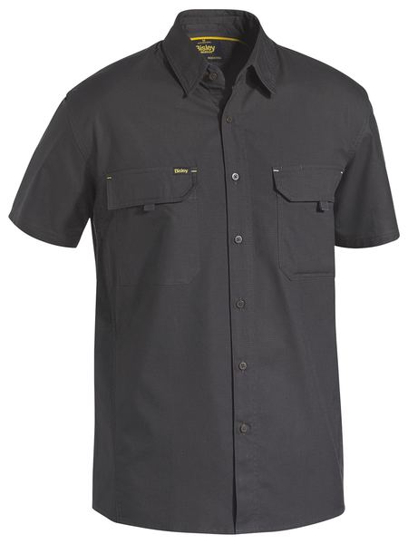 Bisley Mens X Airflow™ Ripstop Work Shirt Short Sleeve-(BS1414)