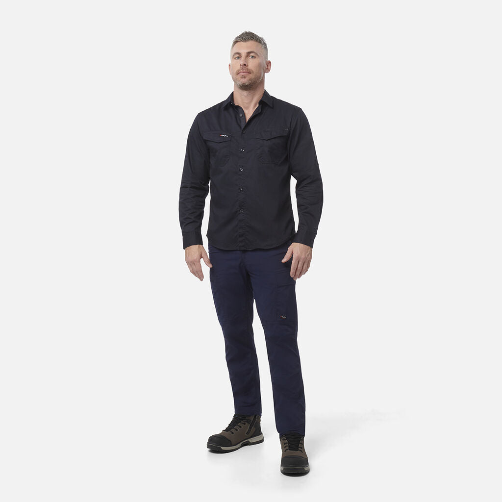 King Gee Tradies Lightweight Cotton Drill Long Sleeve Work Shirt (K14350)