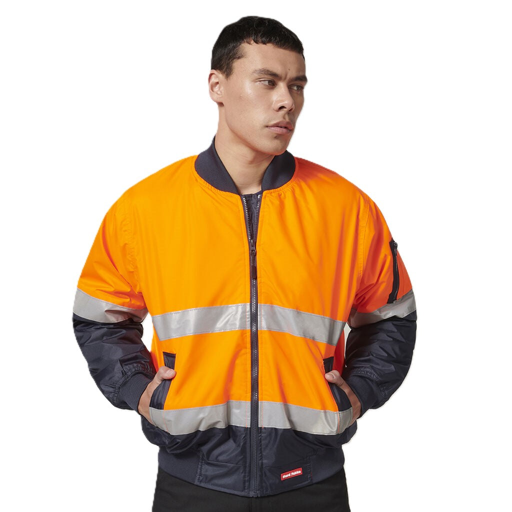 Hard Yakka Core Hi-Vis Tone Taped Waterproof Bomber Jacket