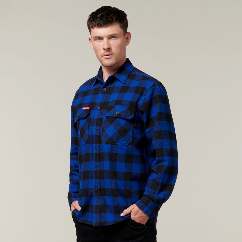 Hard Yakka Foundations Check Flannel Long Sleeve Shirt (Y07295)