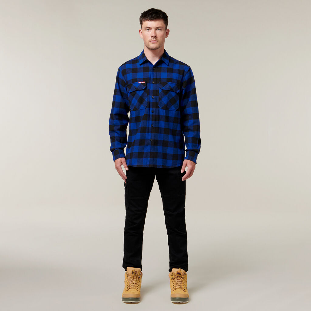 Hard Yakka Foundations Check Flannel Long Sleeve Shirt (Y07295)