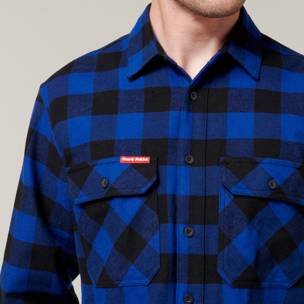 Hard Yakka Foundations Check Flannel Long Sleeve Shirt (Y07295)