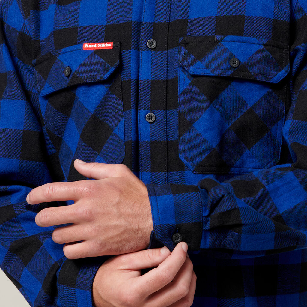 Hard Yakka Foundations Check Flannel Long Sleeve Shirt (Y07295)