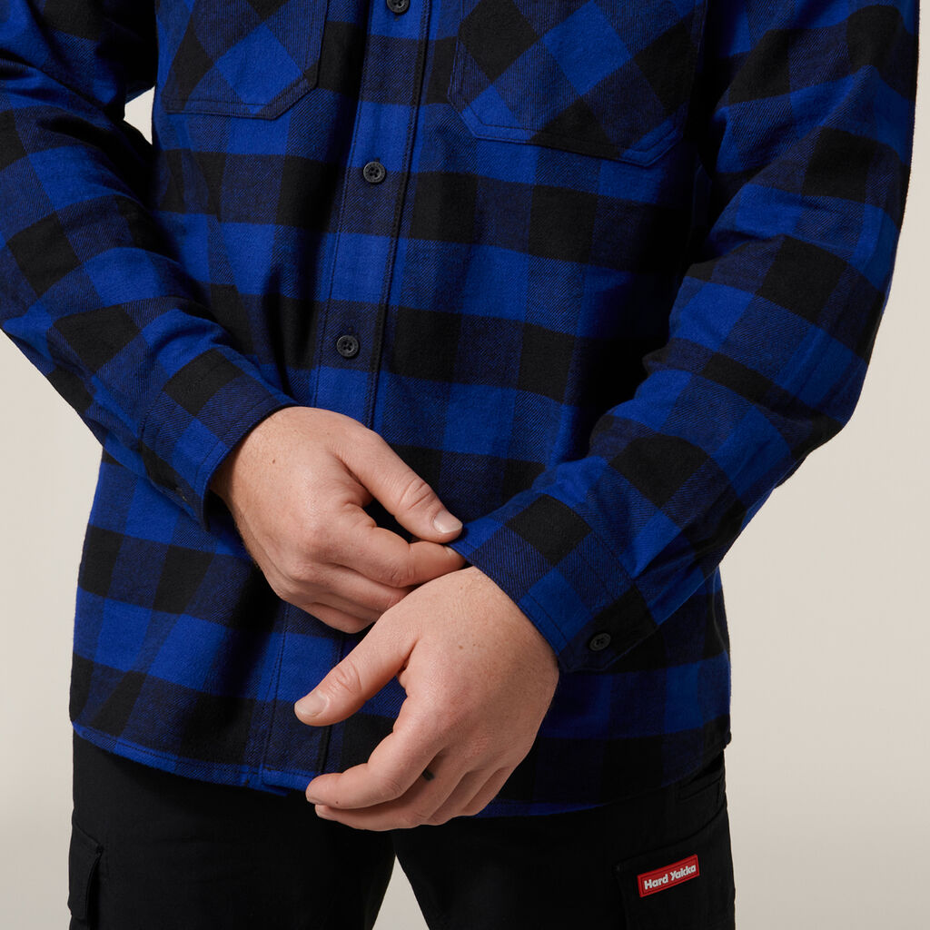 Hard Yakka Foundations Check Flannel Long Sleeve Shirt (Y07295)