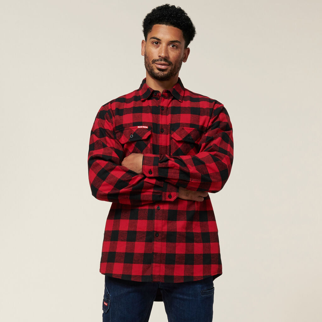 Hard Yakka Foundations Check Flannel Long Sleeve Shirt (Y07295)