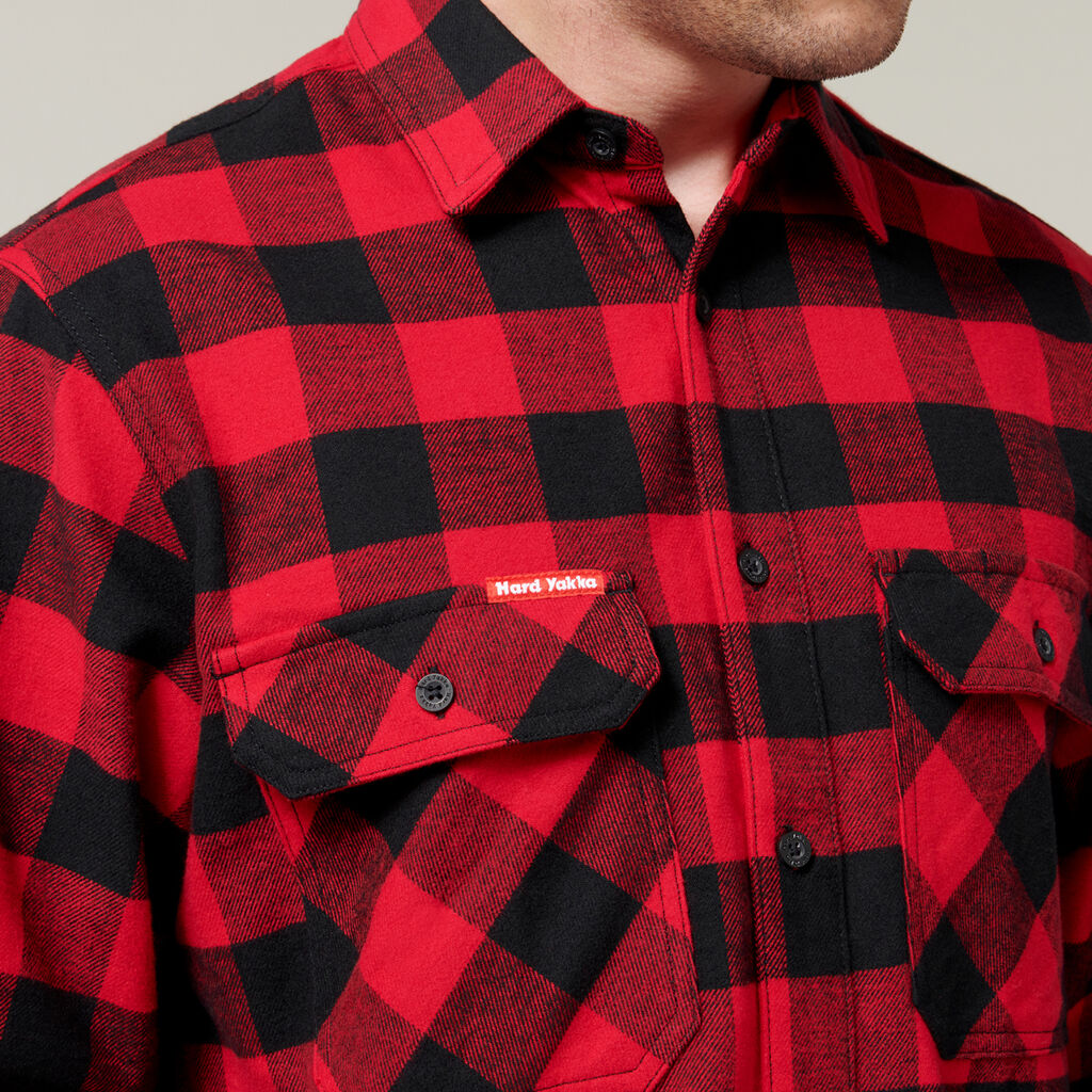 Hard Yakka Foundations Check Flannel Long Sleeve Shirt (Y07295)