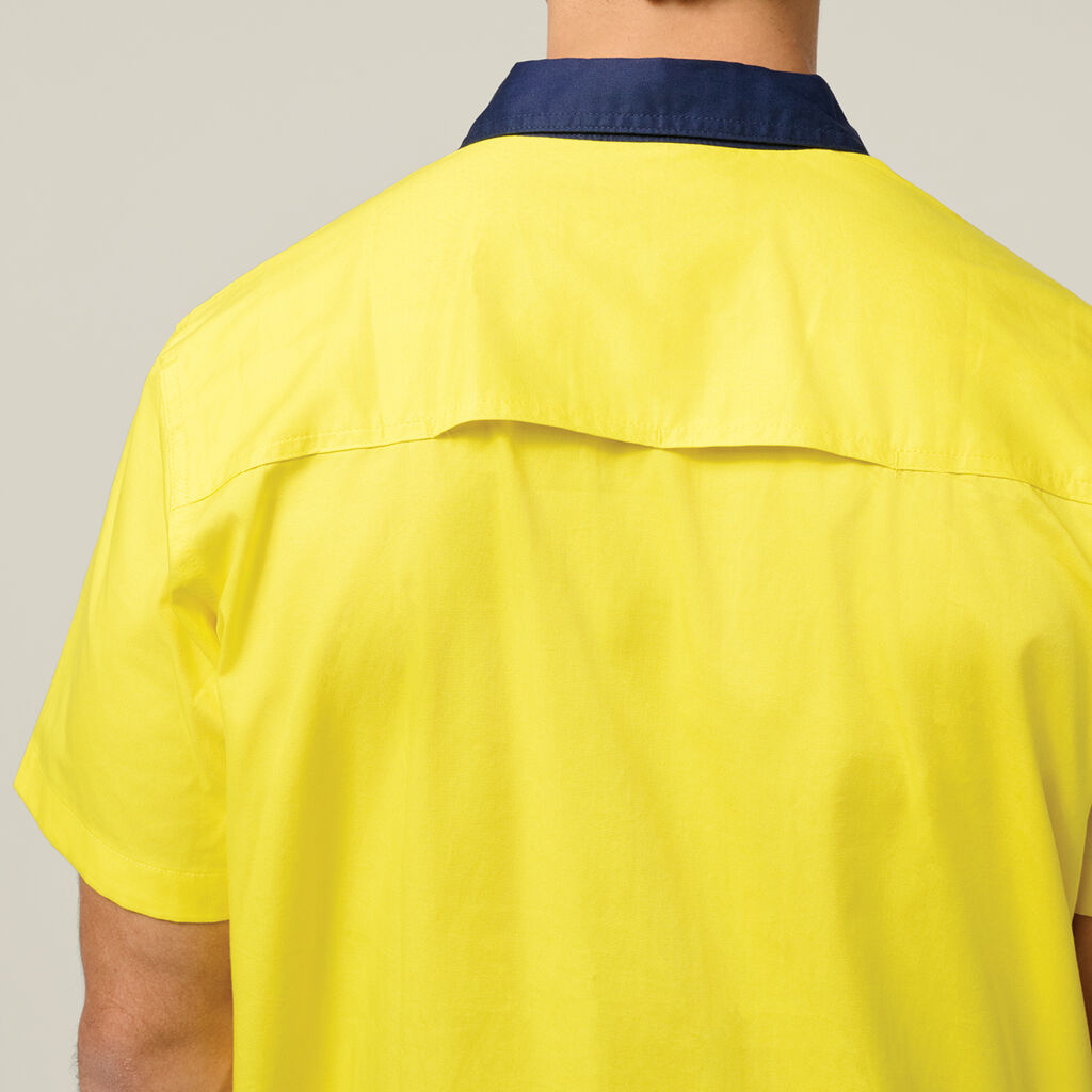 Hard Yakka Koolgear Hi-visibility Two Tone Cotton Twill Ventilated Shirt Short Sleeve (Y07559)