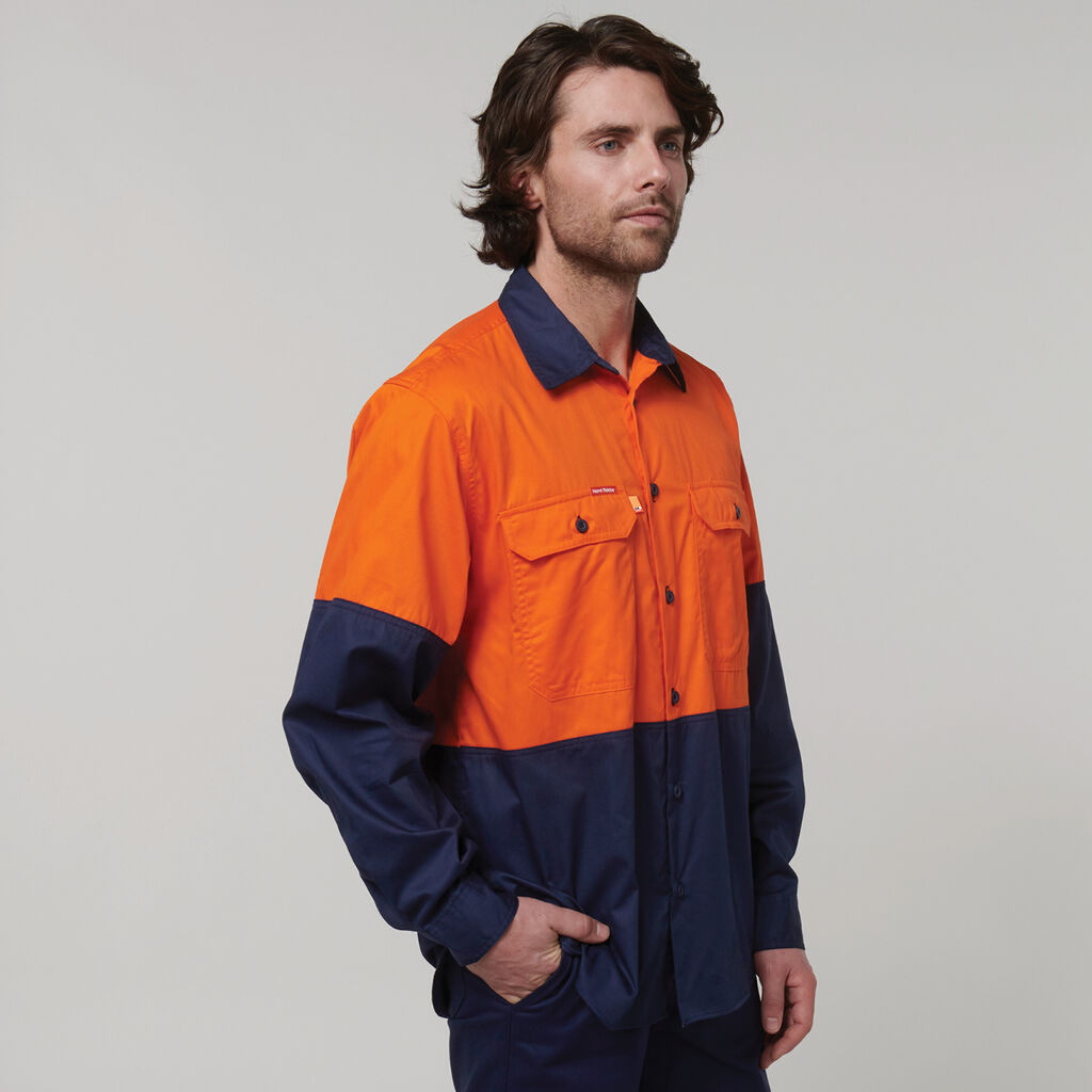 Hard Yakka Shirt Long Sleeve 2 Tone Vented (Y07950)