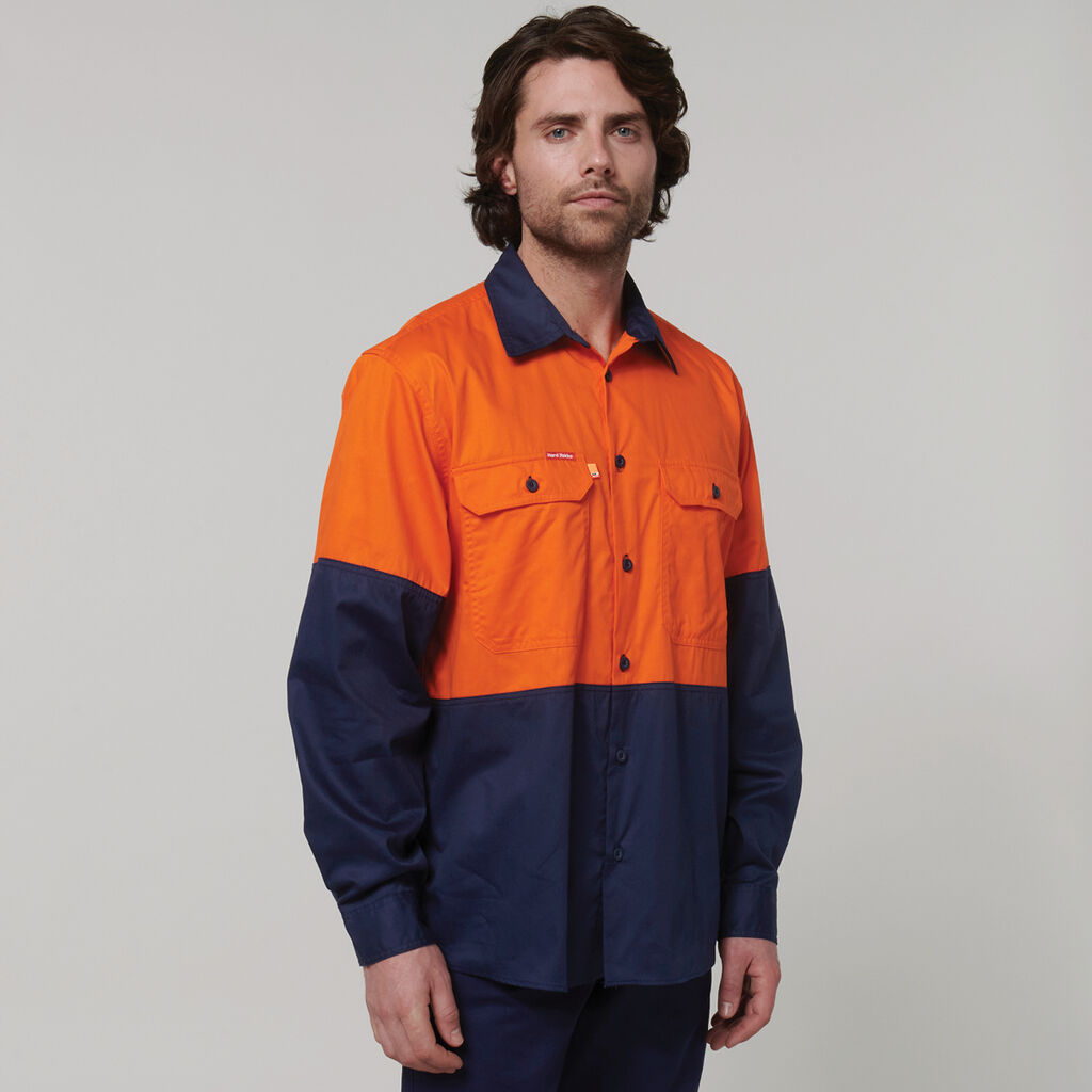 Hard Yakka Shirt Long Sleeve 2 Tone Vented (Y07950)