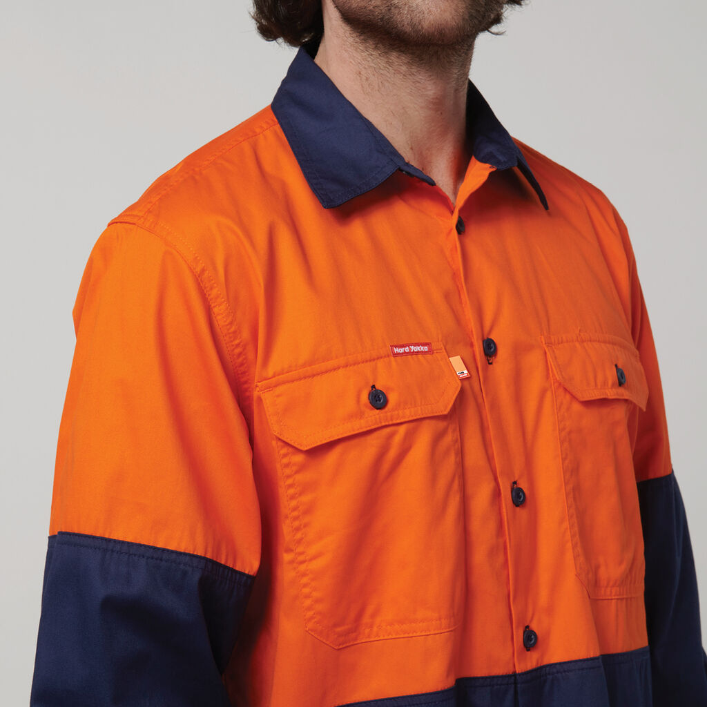 Hard Yakka Shirt Long Sleeve 2 Tone Vented (Y07950)