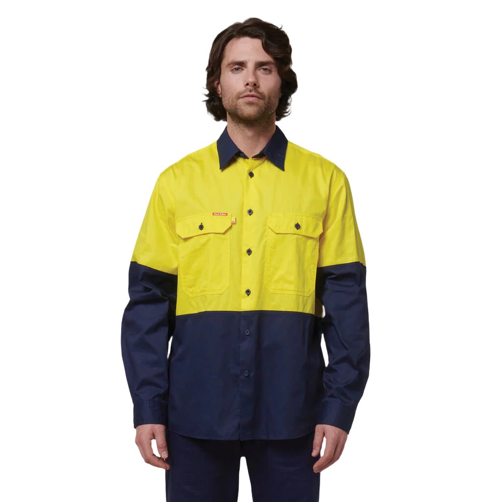 Hard Yakka Shirt Long Sleeve 2 Tone Vented (Y07950)