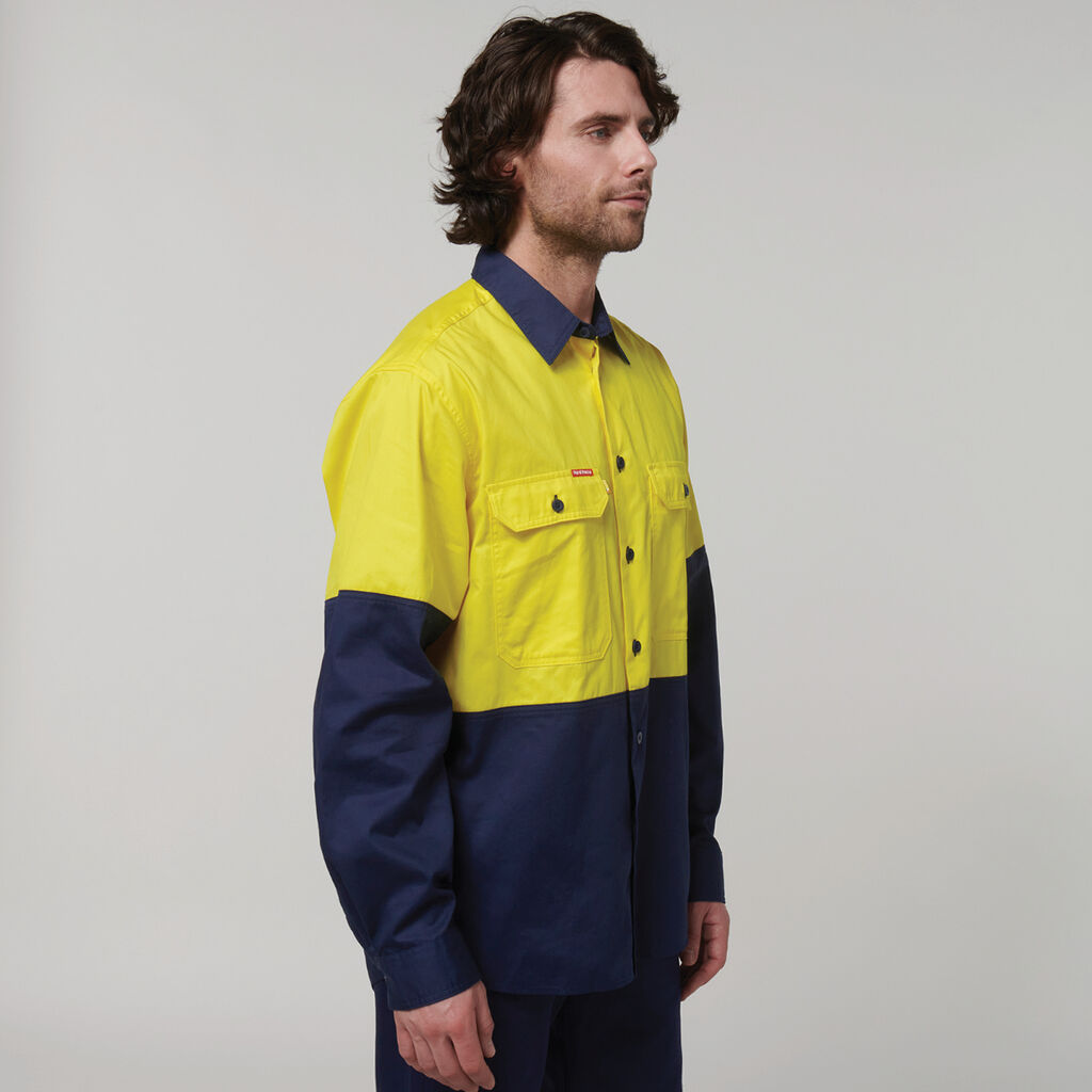 Hard Yakka Shirt Long Sleeve 2 Tone Vented (Y07950)