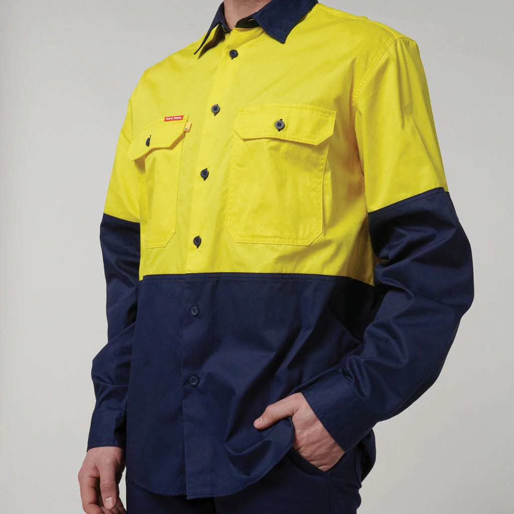 Hard Yakka Shirt Long Sleeve 2 Tone Vented (Y07950)