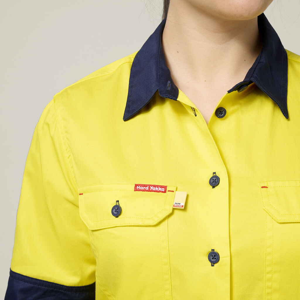 Hard Yakka Women's Long Sleeve Hi Vis 2 Tone Vented Shirt (Y08423)