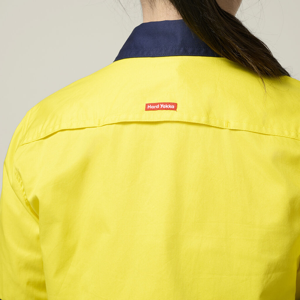 Hard Yakka Women's Long Sleeve Hi Vis 2 Tone Vented Shirt (Y08423)