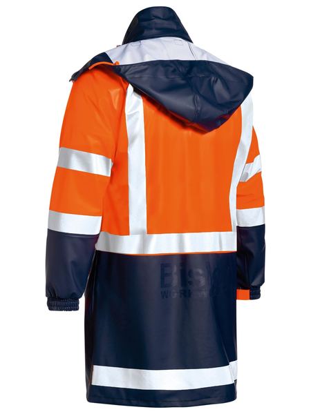 Bisley Taped Two Tone Hi-Vis Stretch PU Rain Coat(BJ6935HT)