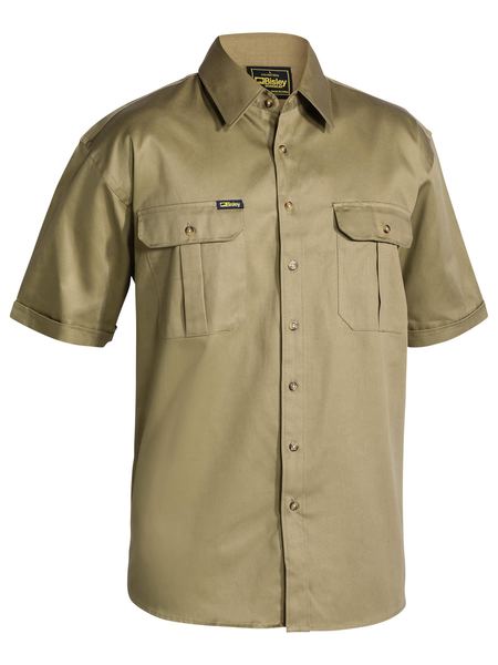 Bisley Original Cotton Drill Shirt - Short Sleeve-(BS1433)