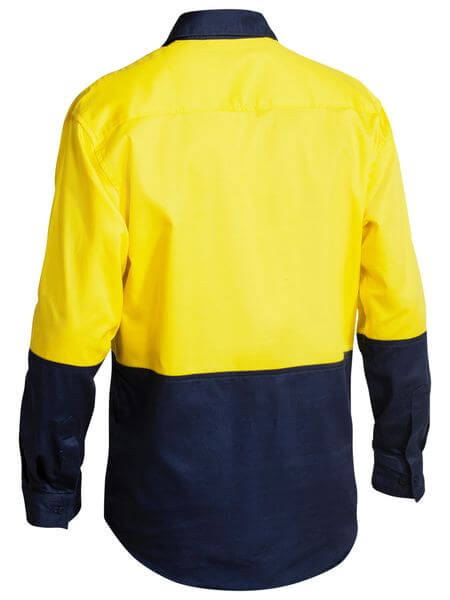 Bisley Hi Vis Closed Front Drill Shirt - Long Sleeve-(BSC6267)