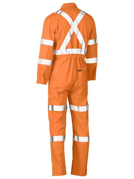 Bisley X Taped Hi Vis Lightweight Drill Rail Coverall (BC6316XT)