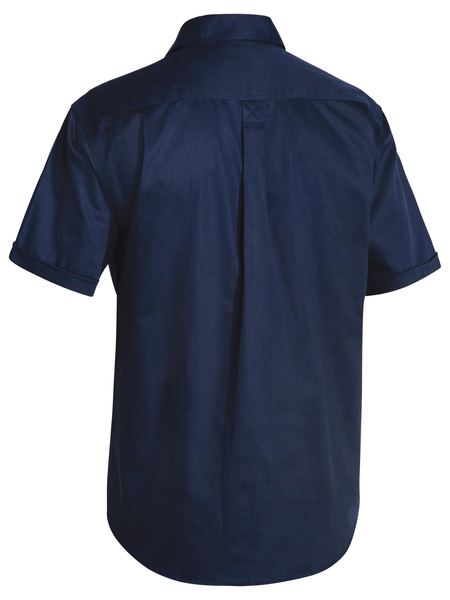 Bisley Closed Front Cotton Drill Shirt - Short Sleeve-(BSC1433)