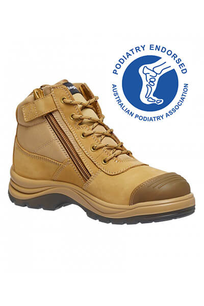 King Gee Tradie Zip/Lace Steel Cap Safety Work Boots (K27100