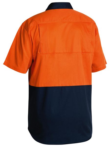 Bisley Hi Vis Cool Lightweight Drill Shirt - Short Sleeve-(BS1895)