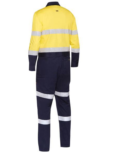 Bisley Taped Hi Vis Work Coverall With Waist Zip Opening - (BC6066T)