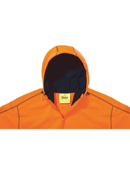 Bisley Hi Vis Zip Front Fleece Hoodie -(BK6819)