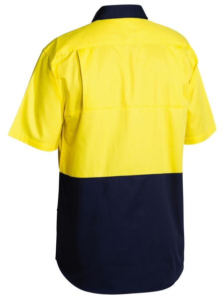 Bisley Hi Vis Cool Lightweight Drill Shirt - Short Sleeve-(BS1895)