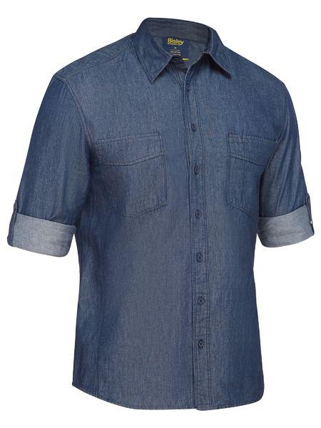 Bisley Mens Long Sleeve Denim Work Shirt (BS6602)