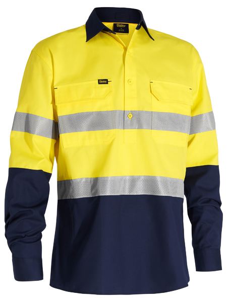 Bisley X Airflow™ Closed Front  Taped Hi Vis Ripstop Shirt (BSC6415T)