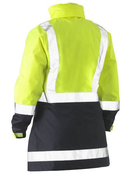 Bisley Women's H Taped Two Tone Hi Vis Rain Jacket - (BJL6966T)