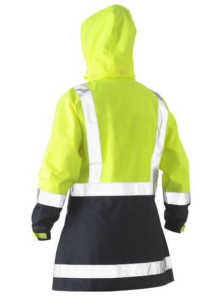 Bisley Women's H Taped Two Tone Hi Vis Rain Jacket - (BJL6966T)