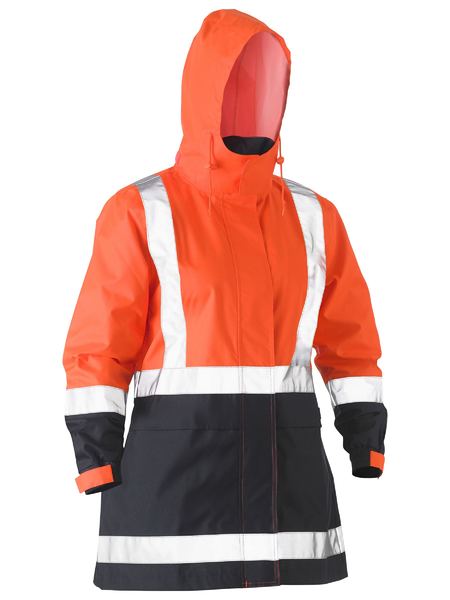 Bisley Women's H Taped Two Tone Hi Vis Rain Jacket - (BJL6966T)