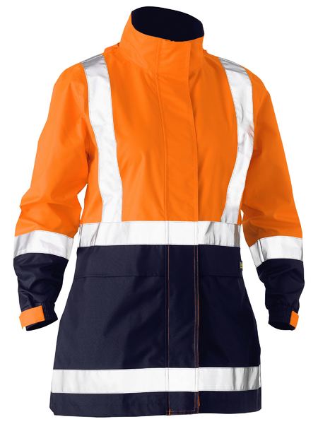 Bisley Women's Taped Hi Vis Recycled Rain Shell Jacket (BJL6766T)