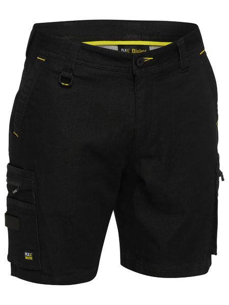 Bisley Flx And Move™ Stretch Denim Zip Cargo Shorts (BSHC1335)