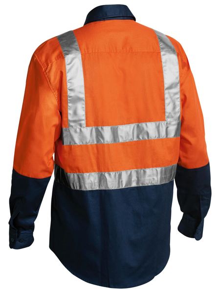 Bisley Taped Hi Vis Drill Shirt- Long Sleeve-(BS6267T)