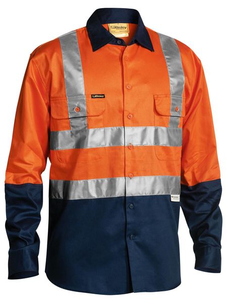 Bisley Taped Hi Vis Drill Shirt- Long Sleeve-(BS6267T)