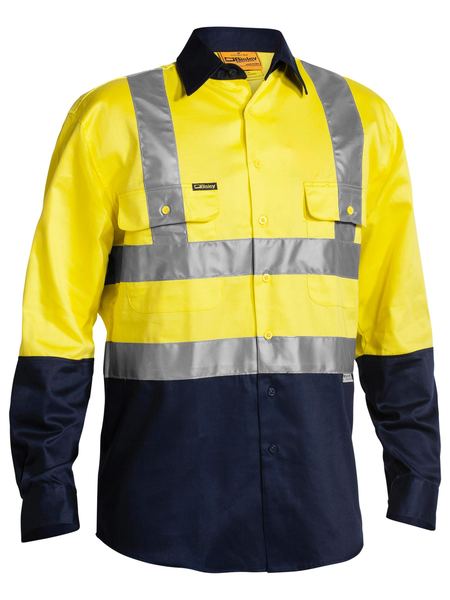 Bisley Taped Hi Vis Drill Shirt- Long Sleeve-(BS6267T)