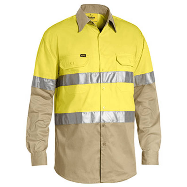 Bisley Men's 3M Taped Cool Hi Vis Light Weight Shirt-(BS6696T)