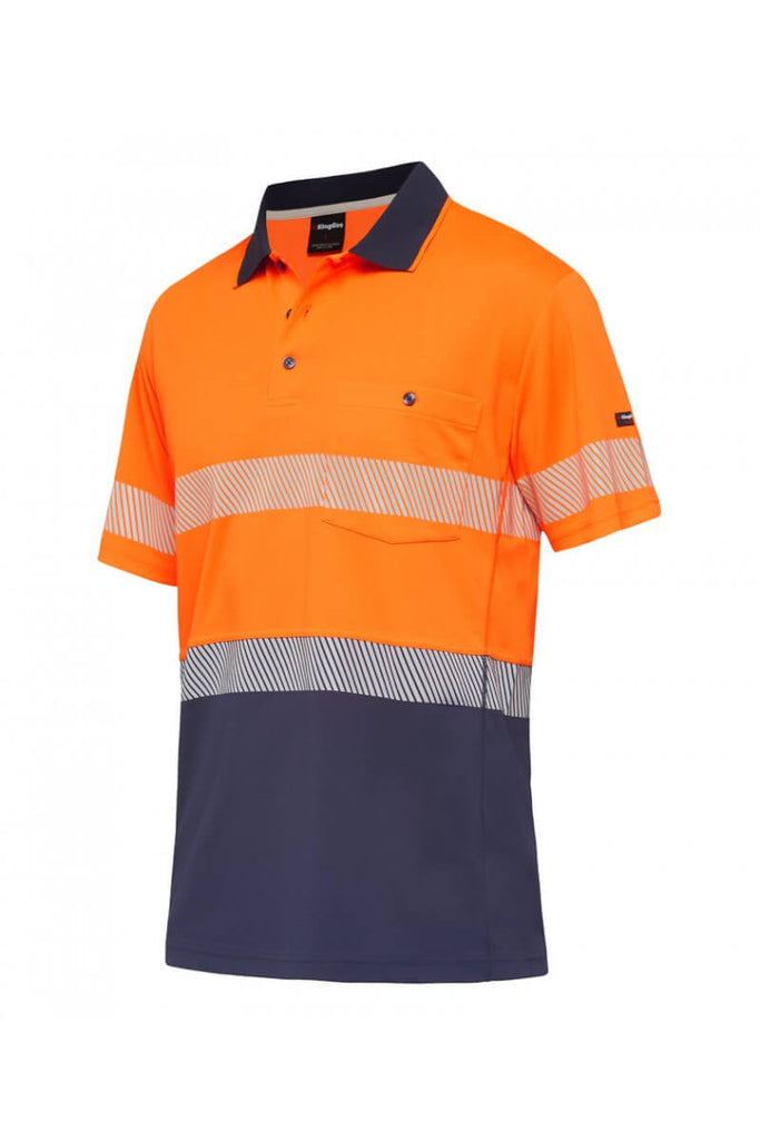 King Gee Workcool Hyperfreeze Spliced Polo Short Sleeve with Segmented Tape (K54215 )