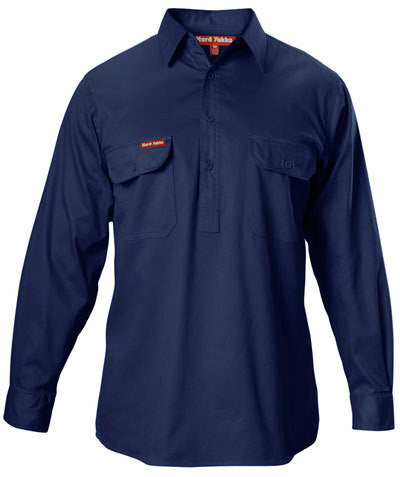 Hard Yakka Cotton Drill Closed Front Shirt Long Sleeve (Y07530)