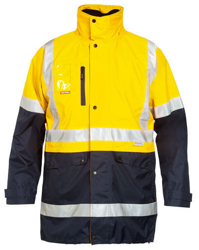 Hard Yakka Foundations Hi-Visibility 4 In 1 Two Tone Jacket With Tape (Y06057)