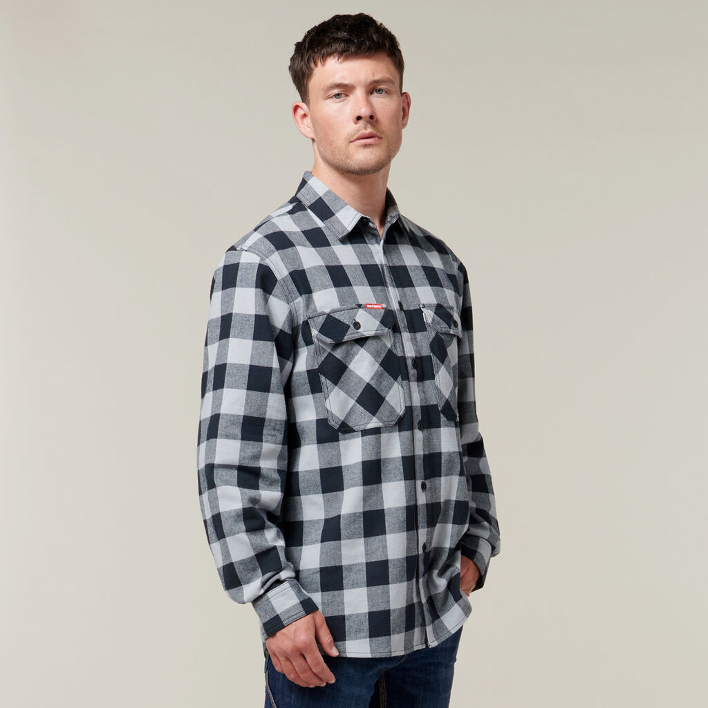 Hard Yakka Foundations Check Flannel Long Sleeve Shirt (Y07295)