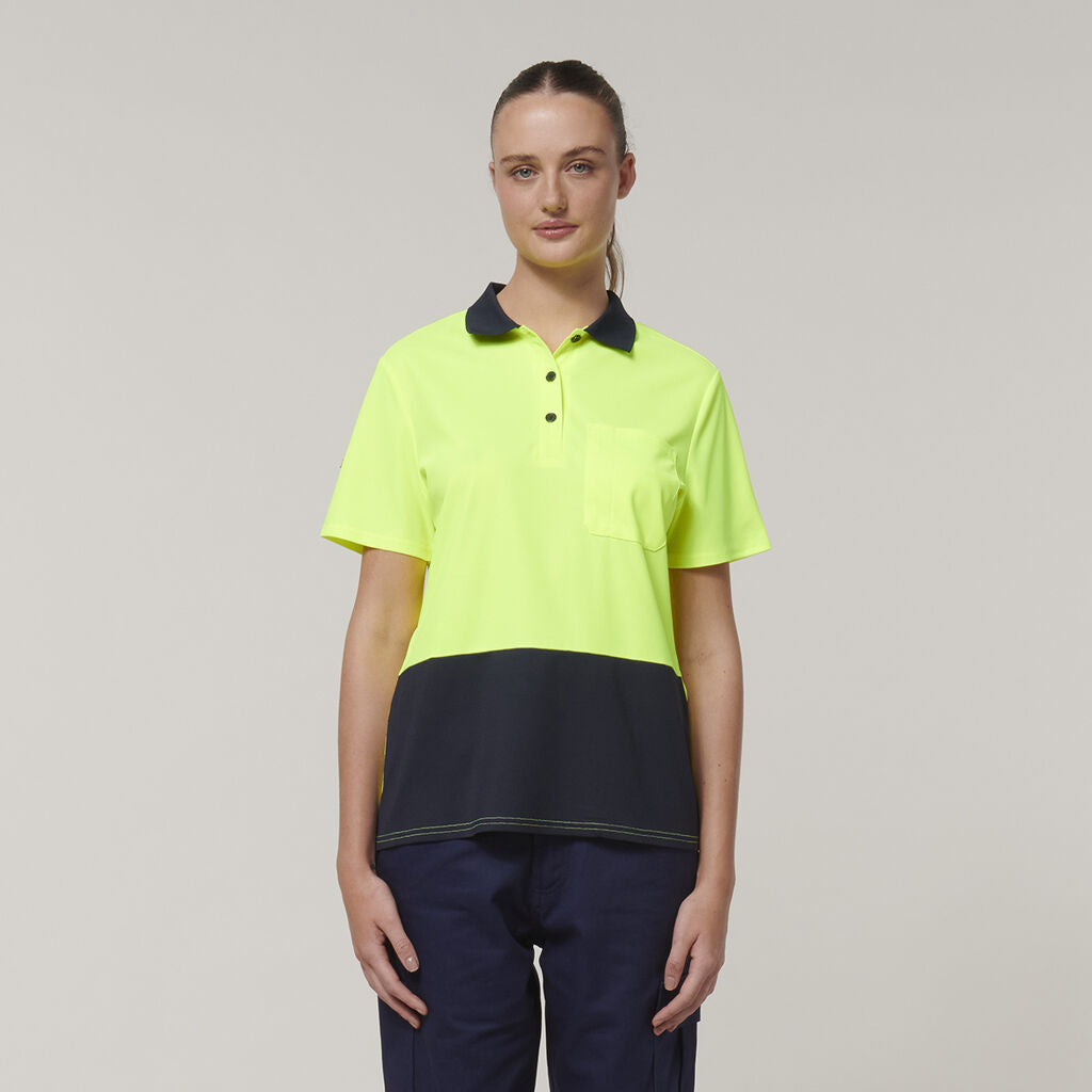 Hard Yakka Womn's Short Sleeve Hi Vis Polo (Y08601)